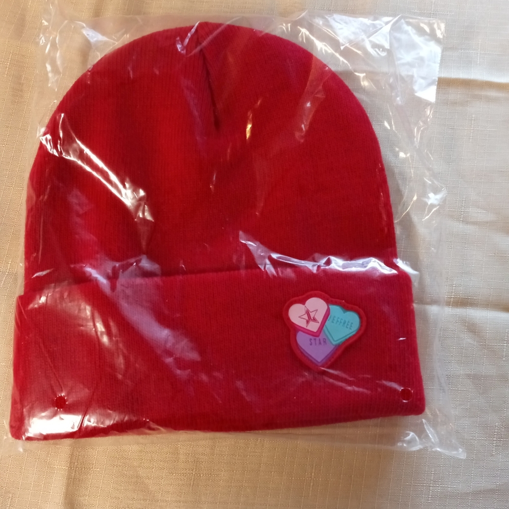 Jeffree Star cosmetic's Valentine's beanie